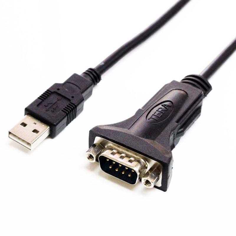 Tera Grand - Premium USB 2.0 to RS232 Serial DB9 Adapter Cable 10 Feet - Supports Windows 11, 10, 8, 7, Vista, XP, 2000, 98, Linux and Mac - Built with FTDI Chipset and Hex Jack Nuts - Image 1